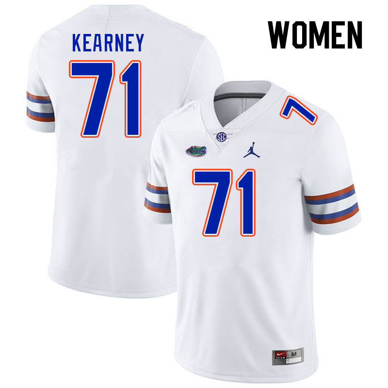 Women #71 Roderick Kearney Florida Gators College Football Jerseys Stitched Sale-White - Click Image to Close